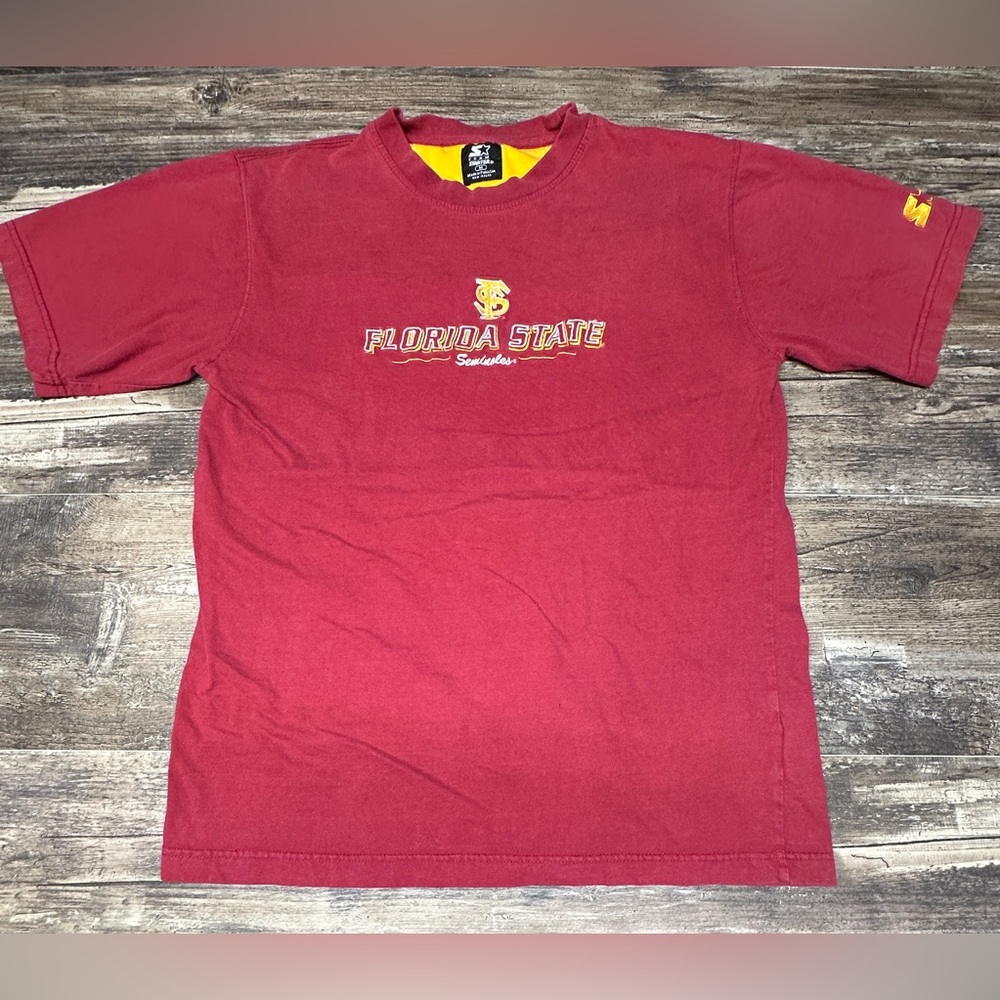 Starter Florida State T-shirt - Seminoles Embroidered Tee - Men’s M - Garnet